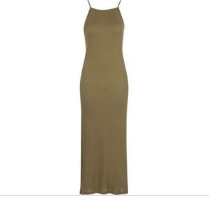 Topshop olive green maxi dress